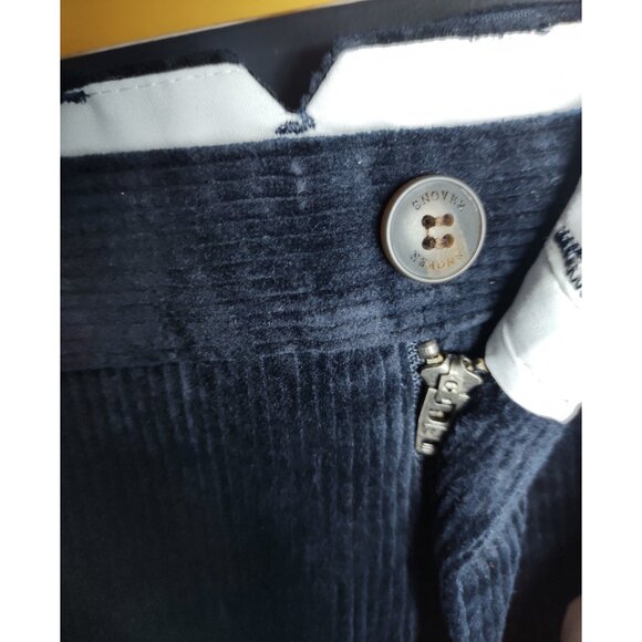 Snover Navy Corduroy Chino Pants Men's Size 44 Soft Thick Durable - Picture 6 of 11